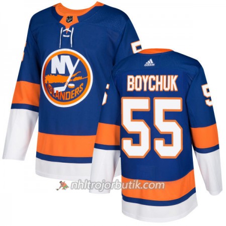 Män Ishockey New York Islanders Tröja Johnny Boychuk 55 Adidas 2017-2018 Royal Authentic